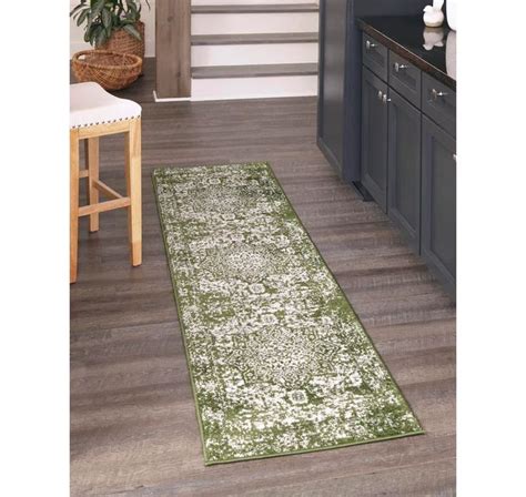 dark green runner rug|washable green runner rug.